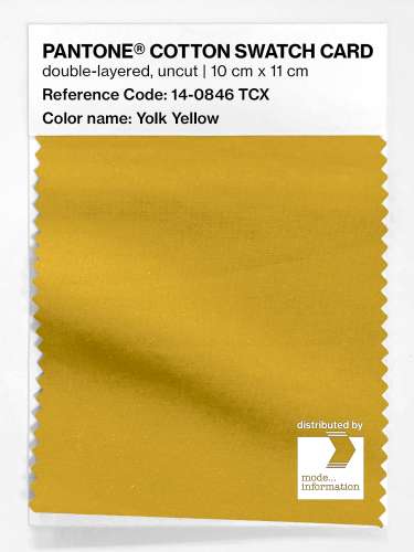 PANTONE® COTTON SWATCH CARD 14-0846 TCX Yolk Yellow
