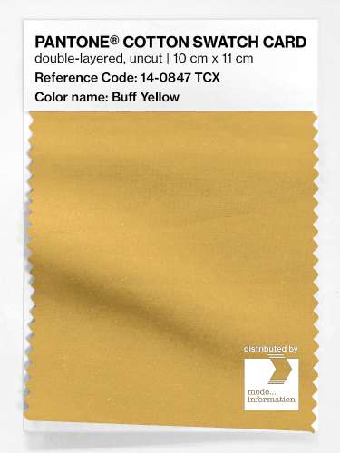PANTONE® COTTON SWATCH CARD 14-0847 TCX Buff Yellow
