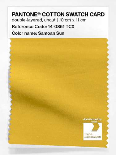 PANTONE® COTTON SWATCH CARD 14-0851 TCX Samoan Sun