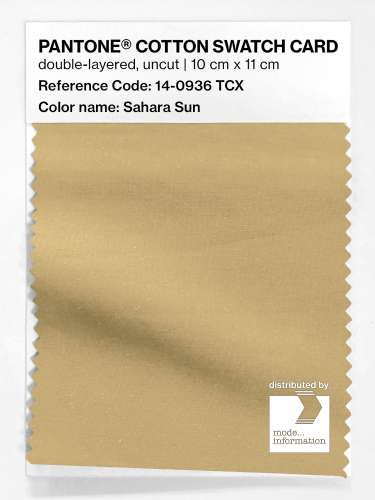 PANTONE® COTTON SWATCH CARD 14-0936 TCX Sahara Sun