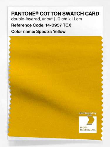 PANTONE® COTTON SWATCH CARD 14-0957 TCX Spectra Yellow