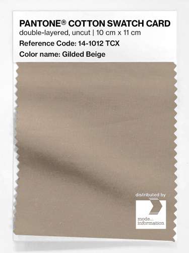 PANTONE® COTTON SWATCH CARD 14-1012 TCX Gilded Beige