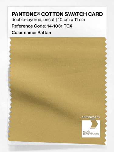 PANTONE® COTTON SWATCH CARD 14-1031 TCX Rattan