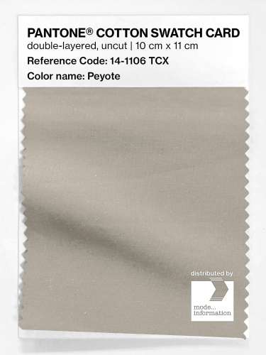 PANTONE® COTTON SWATCH CARD 14-1106 TCX Peyote
