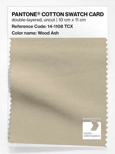 PANTONE® COTTON SWATCH CARD 14-1108 TCX Wood Ash