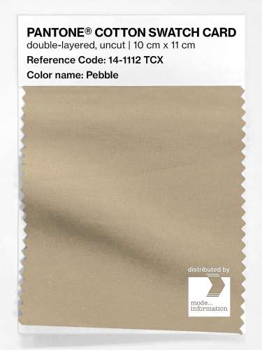 PANTONE® COTTON SWATCH CARD 14-1112 TCX Pebble