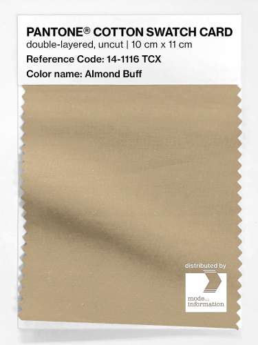 PANTONE® COTTON SWATCH CARD 14-1116 TCX Almond Buff