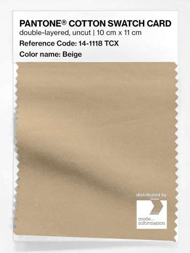 PANTONE® COTTON SWATCH CARD 14-1118 TCX Beige