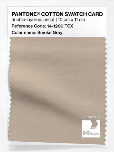 PANTONE® COTTON SWATCH CARD 14-1209 TCX Smoke Gray