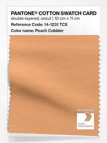 PANTONE® COTTON SWATCH CARD 14-1231 TCX Peach Cobbler