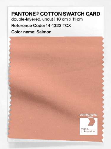 PANTONE® COTTON SWATCH CARD 14-1323 TCX Salmon