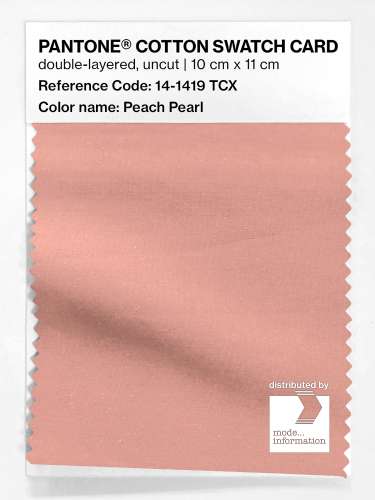 PANTONE® COTTON SWATCH CARD 14-1419 TCX Peach Pearl