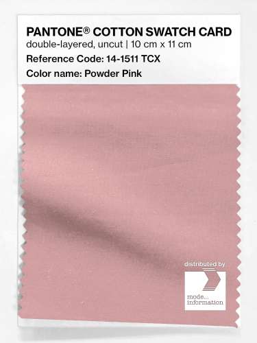 PANTONE® COTTON SWATCH CARD 14-1511 TCX Powder Pink