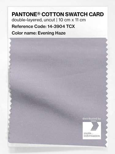 PANTONE® COTTON SWATCH CARD 14-3904 TCX Evening Haze