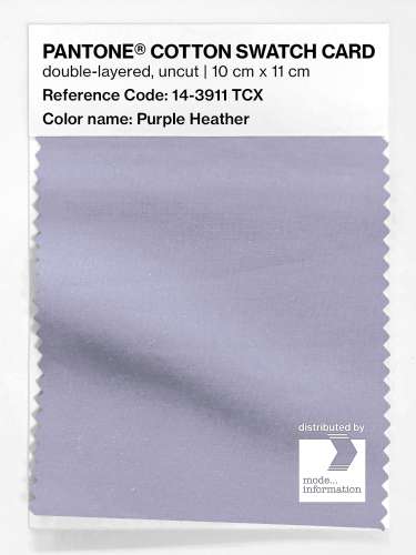 PANTONE® COTTON SWATCH CARD 14-3911 TCX Purple Heather