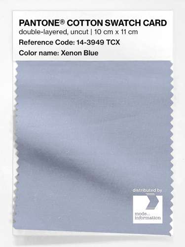 PANTONE® COTTON SWATCH CARD 14-3949 TCX Xenon Blue