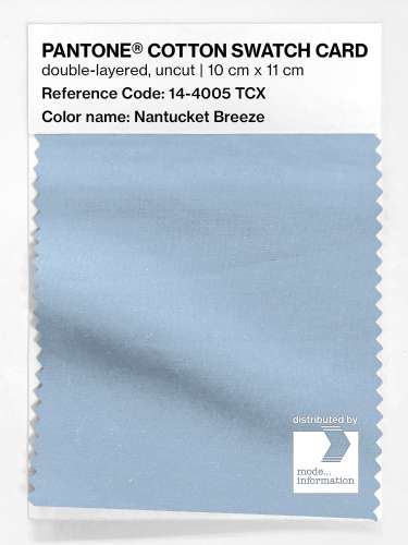 Product image of the product “PANTONE® COTTON SWATCH CARD 14-4005 TCX Nantucket Breeze ”
