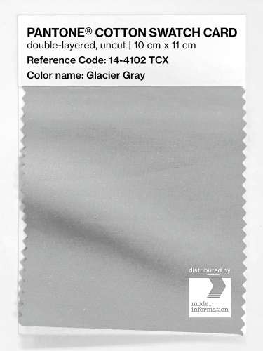 PANTONE® COTTON SWATCH CARD 14-4102 TCX Glacier Gray
