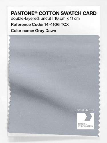 PANTONE® COTTON SWATCH CARD 14-4106 TCX Gray Dawn