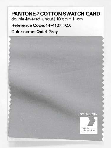 PANTONE® COTTON SWATCH CARD 14-4107 TCX Quiet Gray