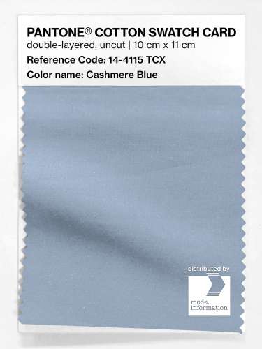 PANTONE® COTTON SWATCH CARD 14-4115 TCX Cashmere Blue