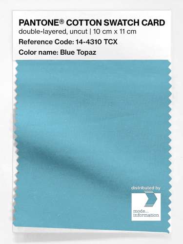 Artikelbild des Artikels “PANTONE® COTTON SWATCH CARD 14-4310 TCX Blue Topaz “
