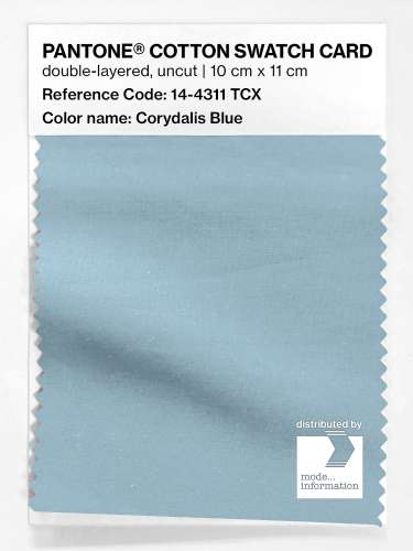 PANTONE® COTTON SWATCH CARD 14-4311 TCX Corydalis Blue