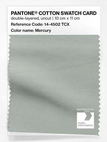 PANTONE® COTTON SWATCH CARD 14-4502 TCX Mercury
