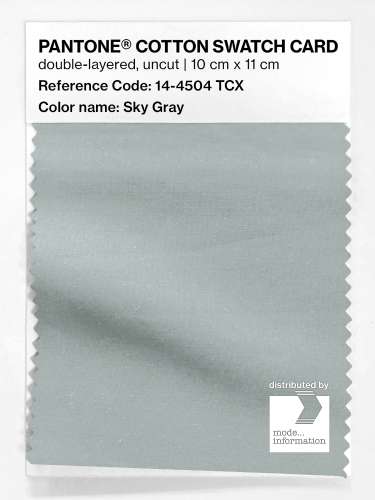 PANTONE® COTTON SWATCH CARD 14-4504 TCX Sky Gray