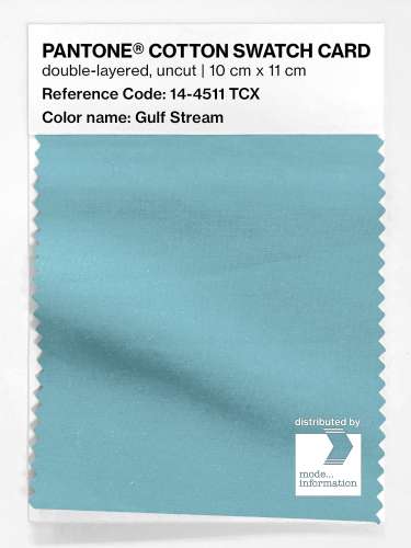 Product image of the product “PANTONE® COTTON SWATCH CARD 14-4511 TCX Gulf Stream ”