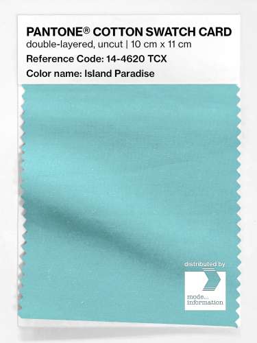 PANTONE® COTTON SWATCH CARD 14-4620 TCX Island Paradise