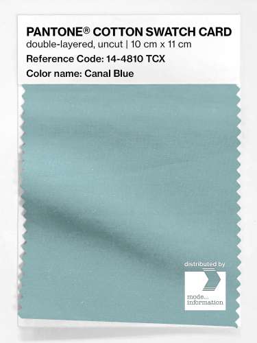 PANTONE® COTTON SWATCH CARD 14-4810 TCX Canal Blue
