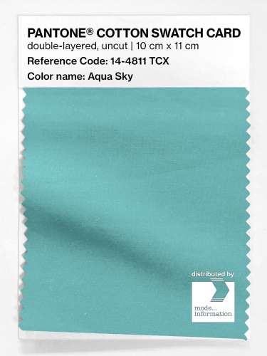 PANTONE® COTTON SWATCH CARD 14-4811 TCX Aqua Sky