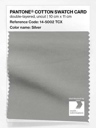 PANTONE® COTTON SWATCH CARD 14-5002 TCX Silver