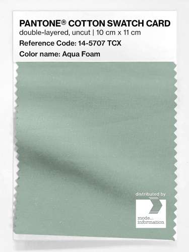 PANTONE® COTTON SWATCH CARD 14-5707 TCX Aqua Foam