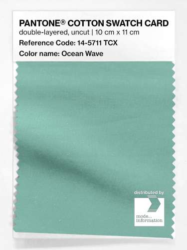 PANTONE® COTTON SWATCH CARD 14-5711 TCX Ocean Wave