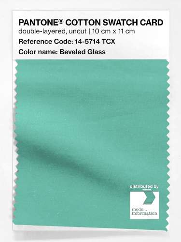 PANTONE® COTTON SWATCH CARD 14-5714 TCX Beveled Glass