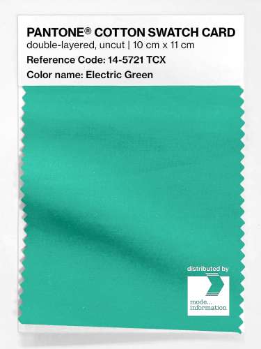 PANTONE® COTTON SWATCH CARD 14-5721 TCX Electric Green