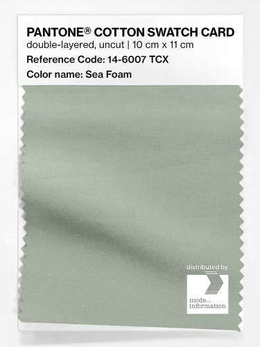 PANTONE® COTTON SWATCH CARD 14-6007 TCX Sea Foam