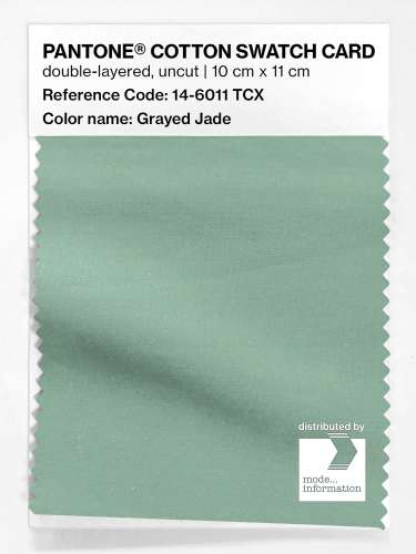 PANTONE® COTTON SWATCH CARD 14-6011 TCX Grayed Jade