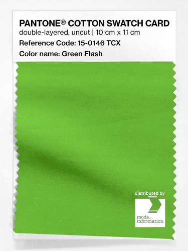 PANTONE® COTTON SWATCH CARD 15-0146 TCX Green Flash