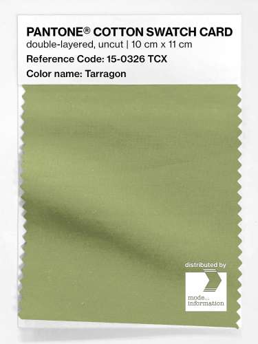 PANTONE® COTTON SWATCH CARD 15-0326 TCX Tarragon