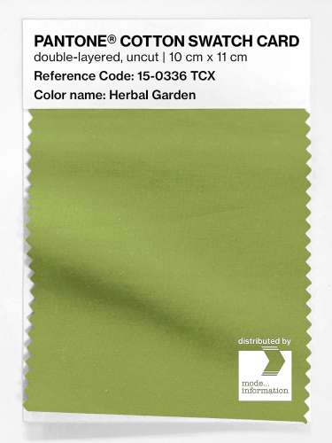 PANTONE® COTTON SWATCH CARD 15-0336 TCX Herbal Garden