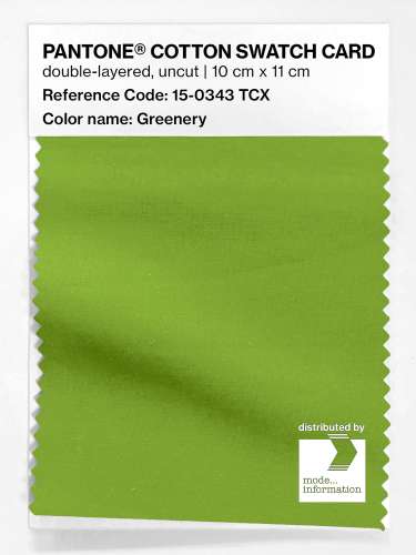 PANTONE® COTTON SWATCH CARD 15-0343 TCX Greenery
