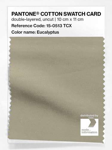 PANTONE® COTTON SWATCH CARD 15-0513 TCX Eucalyptus