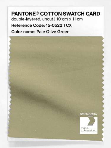 PANTONE® COTTON SWATCH CARD 15-0522 TCX Pale Olive Green