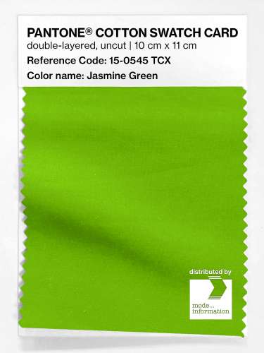 PANTONE® COTTON SWATCH CARD 15-0545 TCX Jasmine Green
