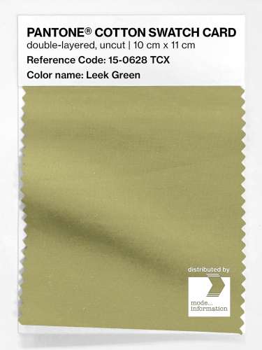 PANTONE® COTTON SWATCH CARD 15-0628 TCX Leek Green