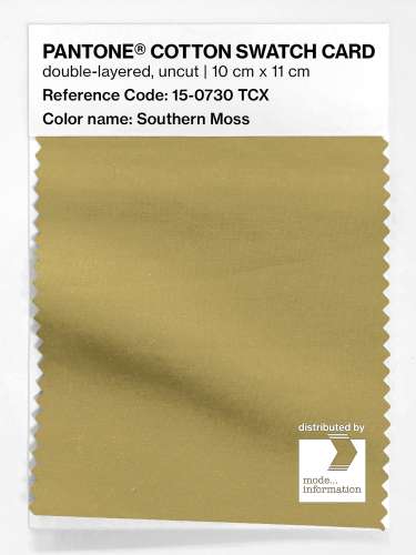 Product image of the product “PANTONE® COTTON SWATCH CARD 15-0730 TCX Southern Moss ”