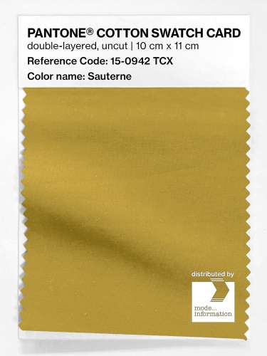 PANTONE® COTTON SWATCH CARD 15-0942 TCX Sauterne